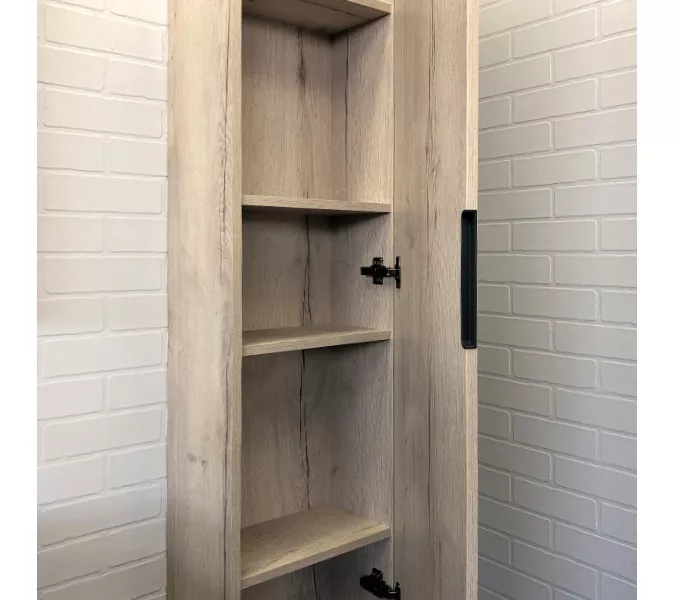 Шкаф-колонна Comforty Порто-35 дуб дымчатый, Выбрать цвет: Дуб дымчатый, изображение 2