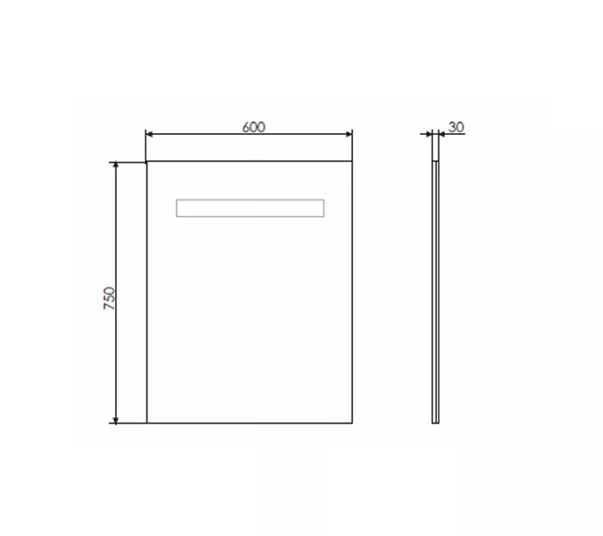 Зеркало Comforty Виола-60 светодиодная лента, бесконтактный сенсор 600*750, изображение 2