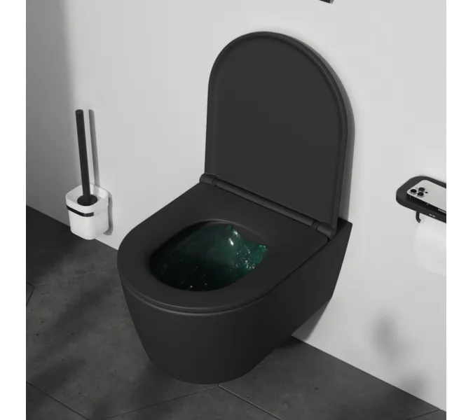 AM.PM Func подвесной унитаз FlashClean с сиденьем микролифт, черн мат, изображение 3