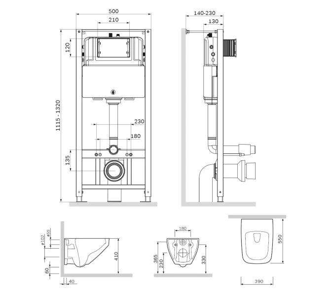AM.PM  Inspire  V2.0 Подвесной комплект: унитаз, инсталляция , аксессуары, изображение 9