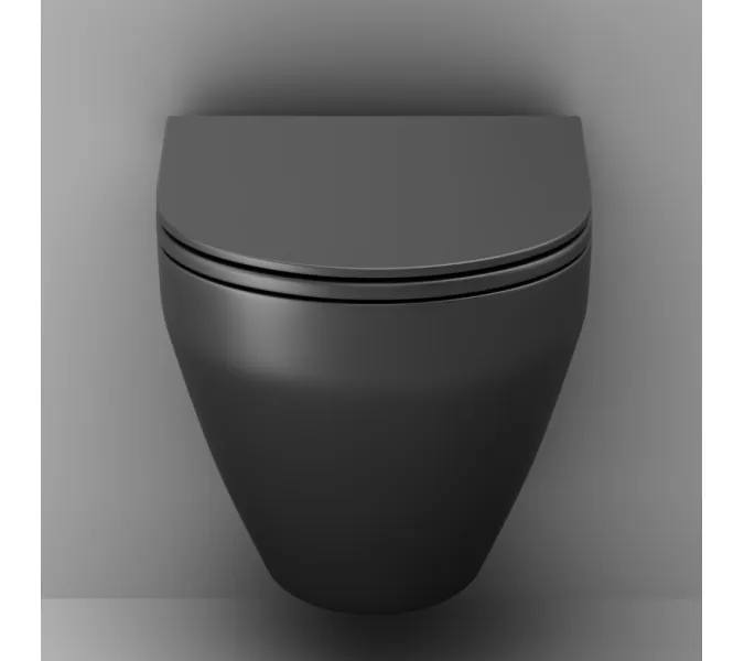 AM.PM Spirit V2.0 подвесной унитаз FlashClean с сиденьем микролифт, черн мат, изображение 7