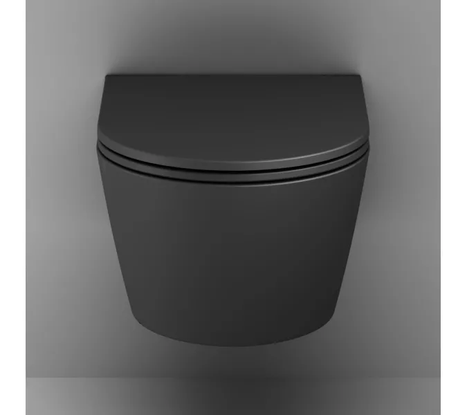 AM.PM  Func подвесной унитаз 54 см FlashClean с сиденьем микролифт, черн мат, изображение 7