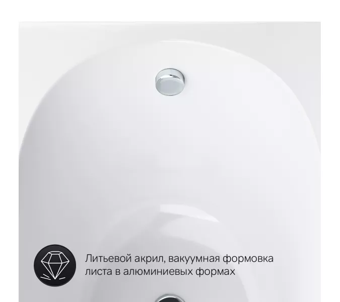 AM.PM  Ванна акриловая spirit  без слива/перелива, Выбрать размер: 150x70, изображение 7
