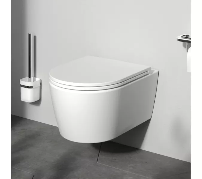 AM.PM Func подвесной унитаз 49 см FlashClean с сиденьем микролифт, бел мат, изображение 2