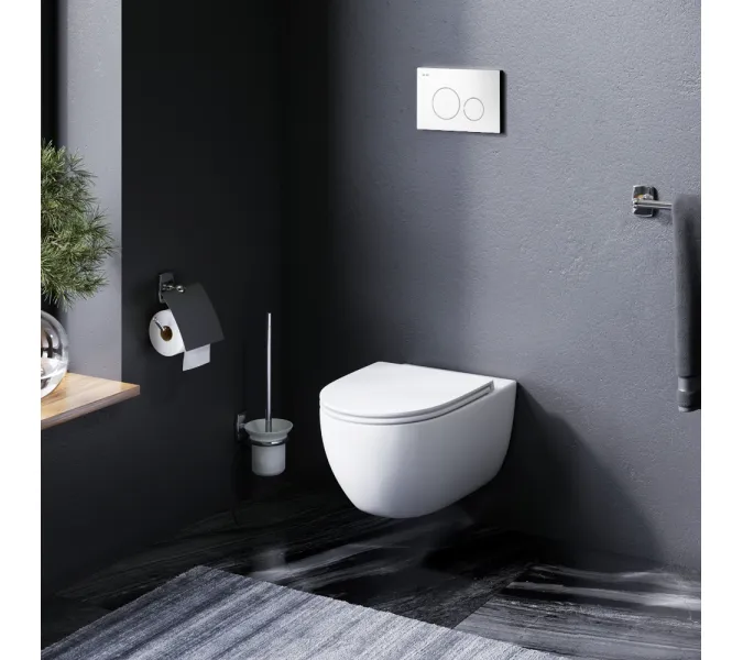 AM.PM Комплект инсталляция с клав Pro L белый с подвесным унитазом Awe FlashClean с сид м/л, изображение 2