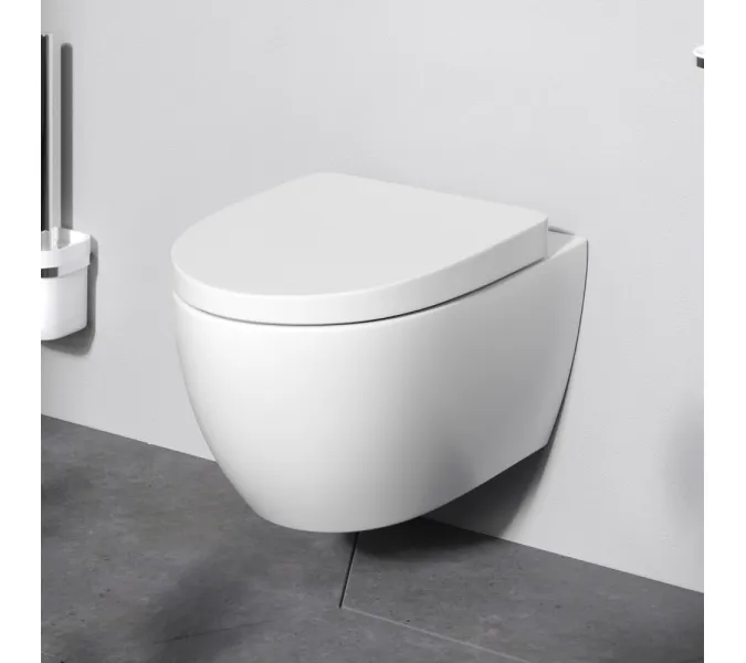 Унитаз подвесной AM.PM Awe C111738WH c сиденьем микролифт, белый, изображение 2