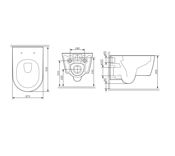 Унитаз подвесной AM.PM Func  безободковый с сиденьем микролифт, изображение 12