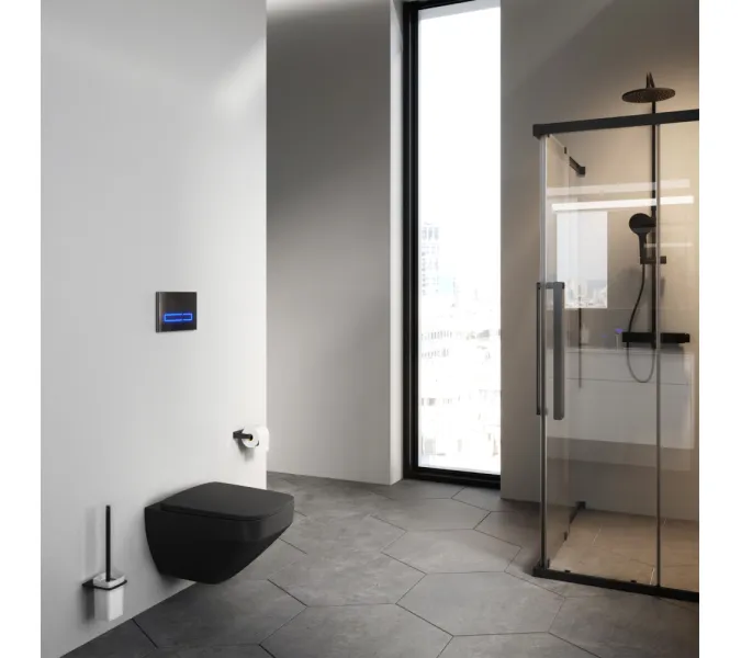 AM.PM Inspire V2.0 подвесной унитаз FlashClean с сиденьем микролифт, черн мат, изображение 4