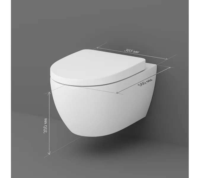 Унитаз подвесной AM.PM Awe C111738WH c сиденьем микролифт, белый, изображение 11