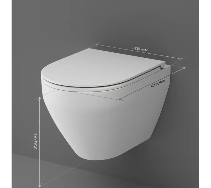 AM.PM Spirit V2.0 подвесной унитаз FlashClean с сиденьем микролифт, бел мат, изображение 10