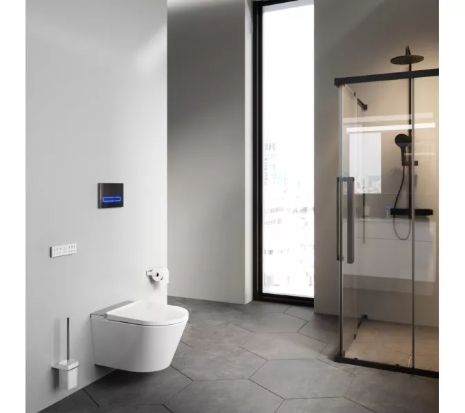 AM.PM Inspire подвесной унитаз с интегрированным электронным биде, изображение 5