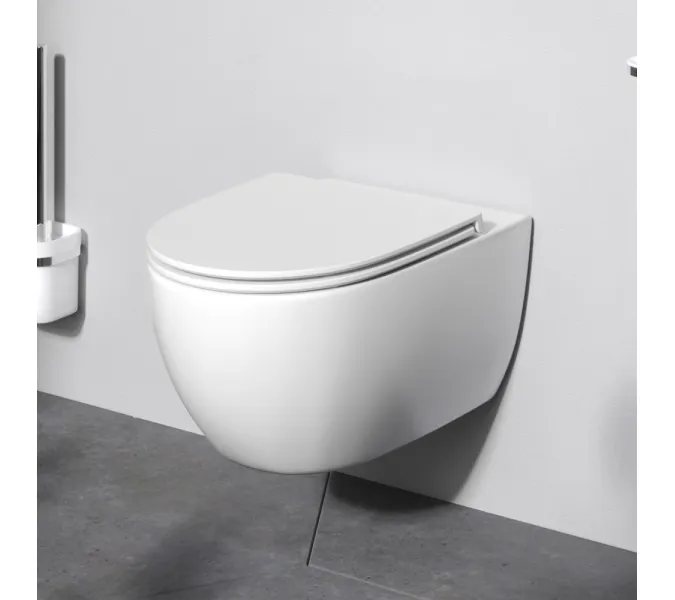 Унитаз подвесной AM.PM Awe C111700WH безободковый c сиденьем микролифт, белый, изображение 2