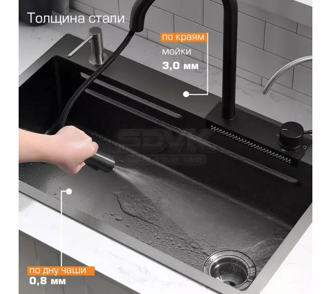 Мойка кухонная ESBANO многофункциональная "CASCADE", изображение 10