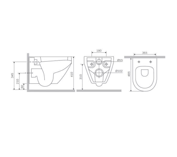 AM.PM Spirit V2.0 Унитаз подвесной  C701700WH безободковый c сиденьем микролифт 57WH, белый, изображение 10