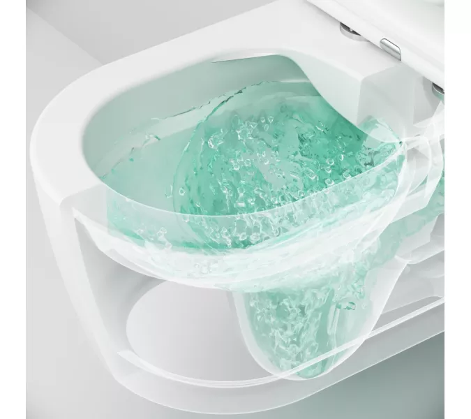 AM.PM Func подвесной унитаз 49 см FlashClean с сиденьем микролифт, бел мат, изображение 8