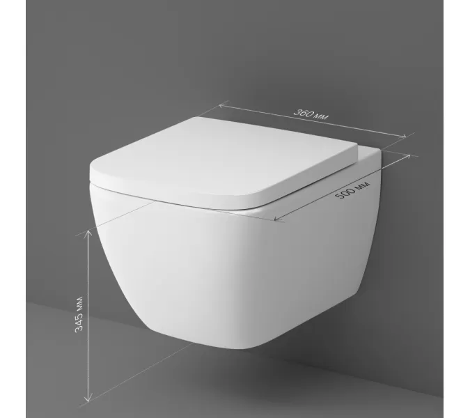 AM.PM Gem подвесной унитаз FlashClean с сиденьем микролифт, изображение 11
