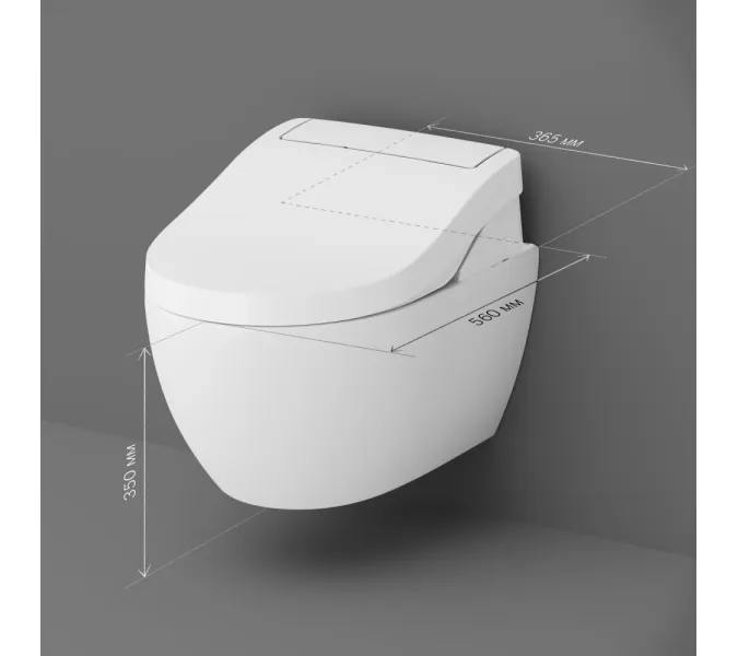 AM.PM Awe подвесной унитаз с электронной крышкой биде Clean Care, изображение 11