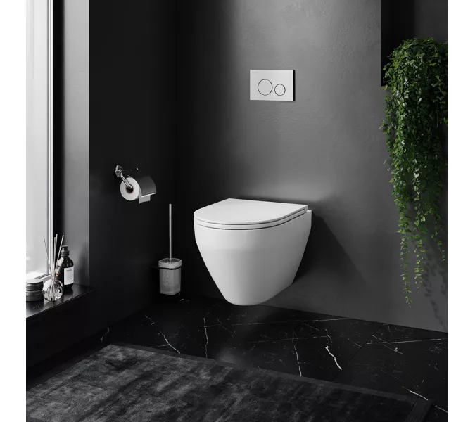 AM.PM Spirit V2.0 Унитаз подвесной  C701700WH безободковый c сиденьем микролифт 57WH, белый, изображение 2