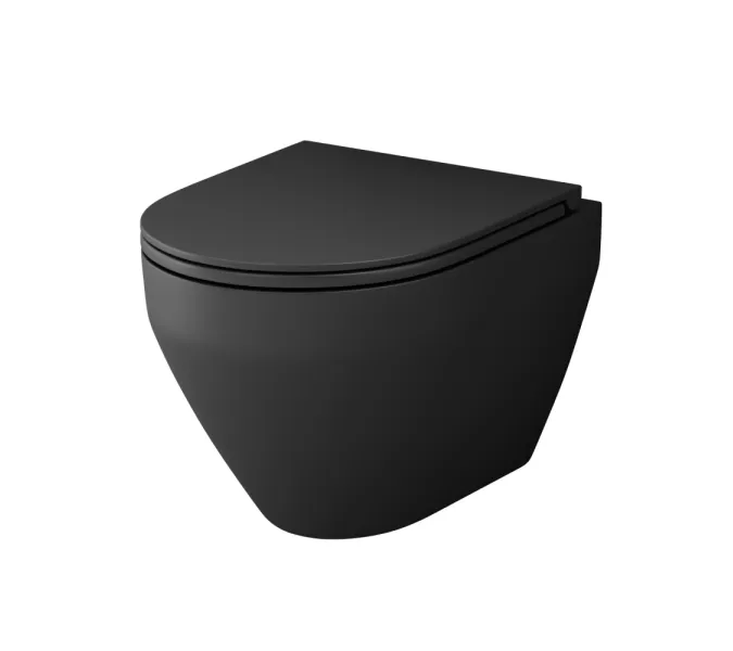 AM.PM Spirit V2.0 подвесной унитаз FlashClean с сиденьем микролифт, черн мат