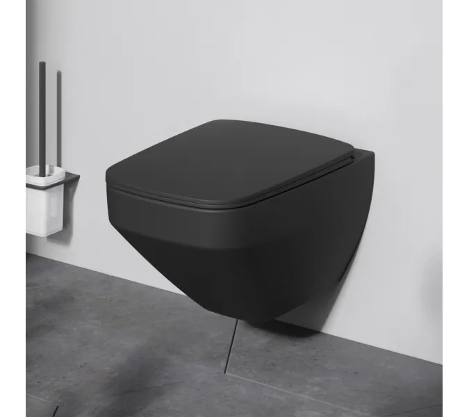 AM.PM Inspire V2.0 подвесной унитаз FlashClean с сиденьем микролифт, черн мат