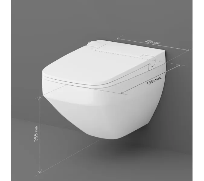 AM.PM  Inspire V2.0 подвесной унитаз с интегрированным электронным биде TouchReel, изображение 6