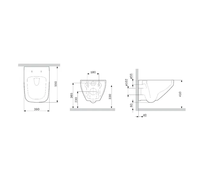 AM.PM Inspire V2.0 подвесной унитаз FlashClean с сиденьем микролифт, черн мат, изображение 11