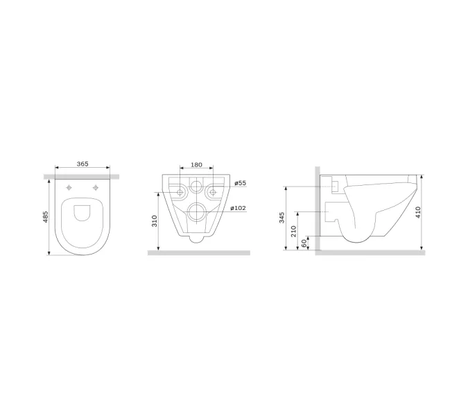 AM.PM Spirit V2.0 подвесной унитаз FlashClean с сиденьем микролифт, бел мат, изображение 11