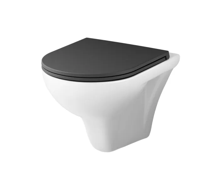 AM.PM  Gem подвесной унитаз FlashClean с черным матовым сиденьем микролифт