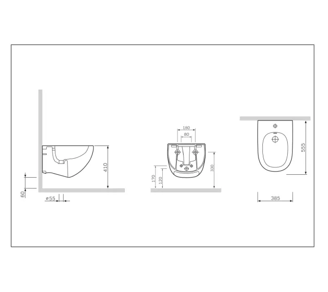 AM.PM Биде подвесное  Sensation, изображение 7