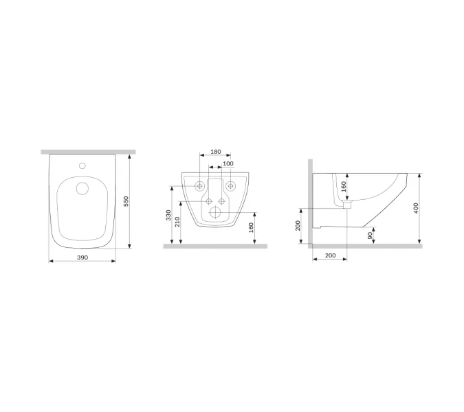 AM.PM Inspire V2.0 биде подвесное, изображение 7