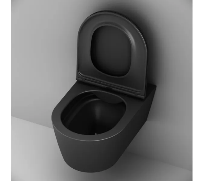 AM.PM  Func подвесной унитаз 54 см FlashClean с сиденьем микролифт, черн мат, изображение 6