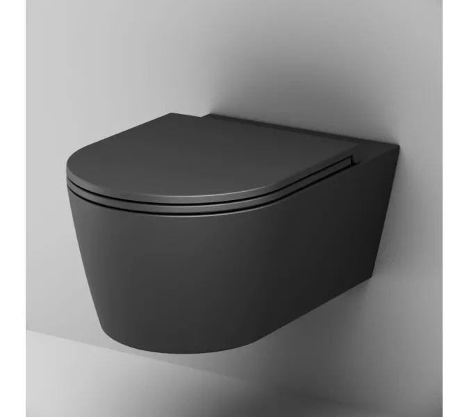AM.PM  Func подвесной унитаз 54 см FlashClean с сиденьем микролифт, черн мат, изображение 5