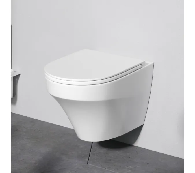 Унитаз подвесной AM.PM Inspire C501700WH безободковый c сид. микролифт, белый, изображение 2