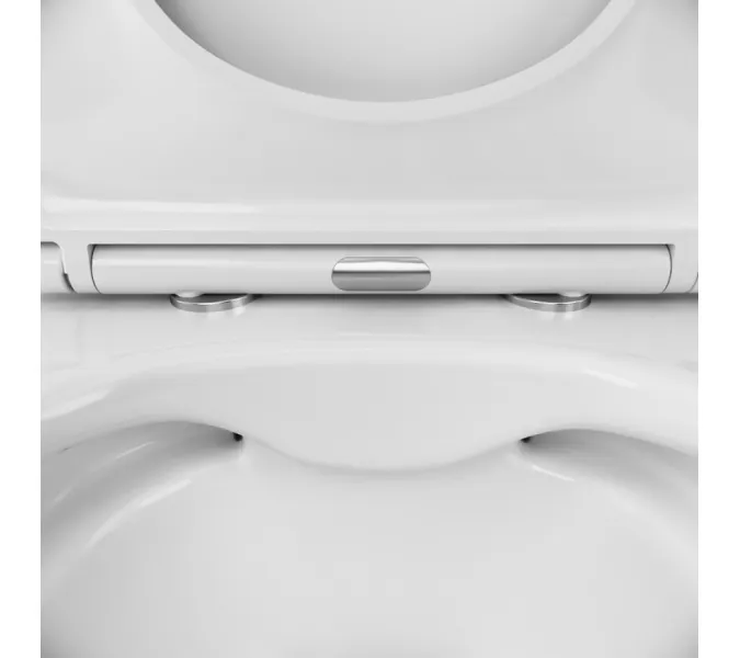 Унитаз подвесной с инсталляцией AM.PM Awe сиденьем микролифт, хром пневм. клавишей, изображение 7