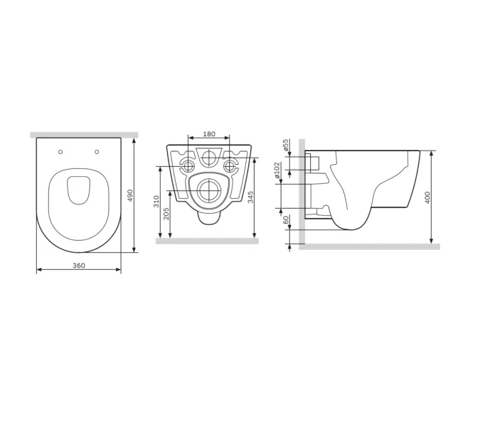 Унитаз подвесной AM.PM Func безободковый с сиденьем микролифт, белый, изображение 12