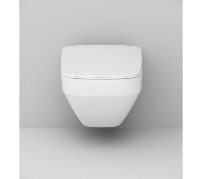 Унитаз подвесной безободковый с инсталляцией AM.PM Inspire 2.0 сиденьем микролифт, белой пневм. клавишей, изображение 4