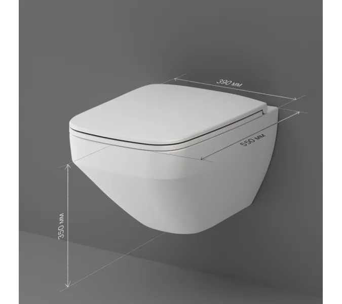 Унитаз подвесной AM.PM Inspire 2.0  безободковый с сиденьем микролифт, белый матовый, изображение 10