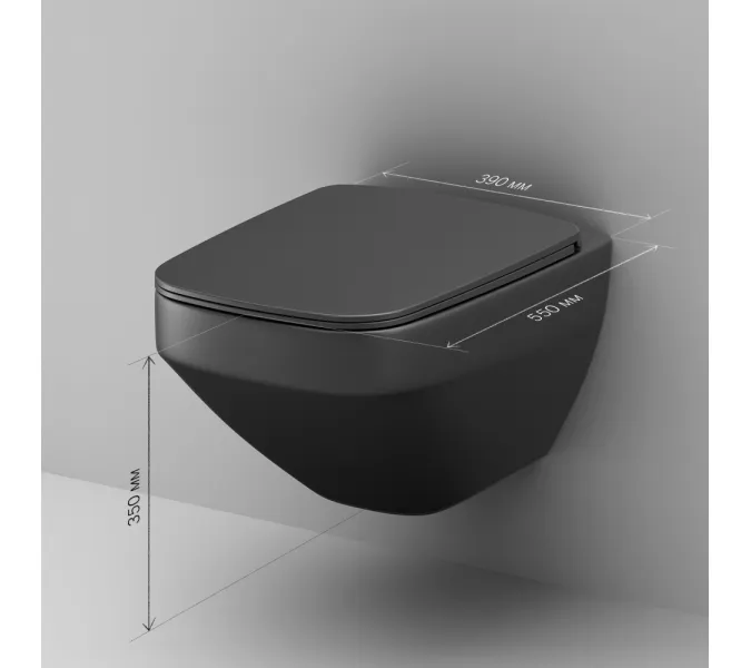 AM.PM Inspire V2.0 подвесной унитаз FlashClean с сиденьем микролифт, черн мат, изображение 10