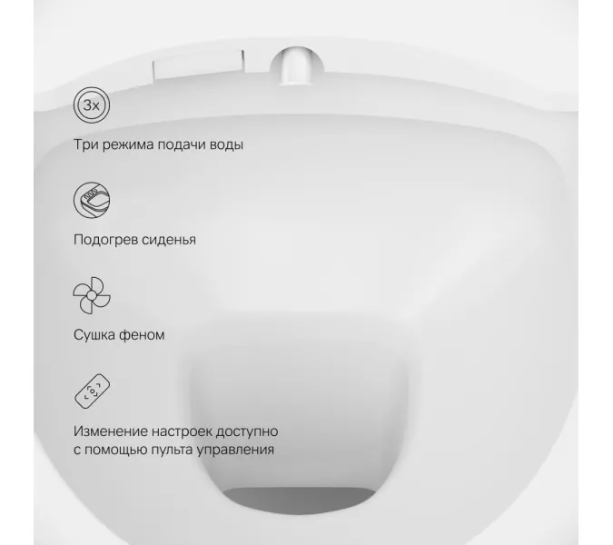 AM.PM  Func подвесной унитаз FlashClean c эл крышкой-биде со скрытой подводкой, изображение 11
