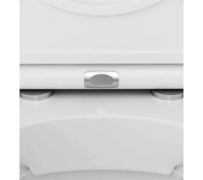 Унитаз подвесной безободковый с инсталляцией AM.PM Spirit 2.0 с сиденьем микролифт, белой пневм. клавишей, изображение 9