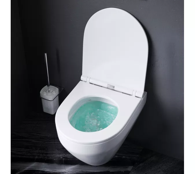 AM.PM Spirit V2.0 Унитаз подвесной  C701700WH безободковый c сиденьем микролифт 57WH, белый, изображение 3