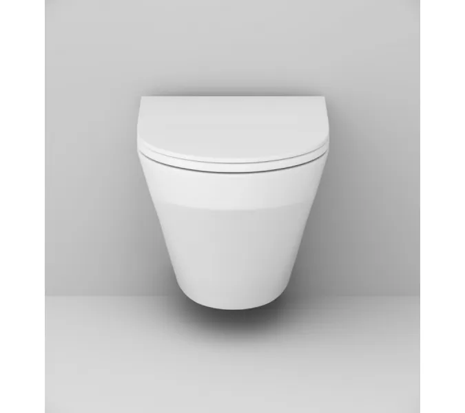 Унитаз подвесной безободковый с инсталляцией AM.PM Inspire IS450A38.501700 сиденьем микролифт, черной сенс. клавишей, изображение 4