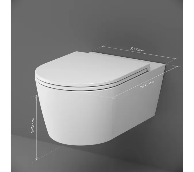 Унитаз подвесной AM.PM Func  безободковый с сиденьем микролифт, изображение 10