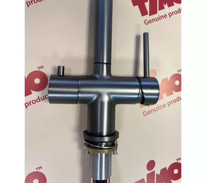 Смеситель для кухни Timo Saona 2356/18FL черное золото с подключением фильтра и выдвижной лейкой, изображение 2