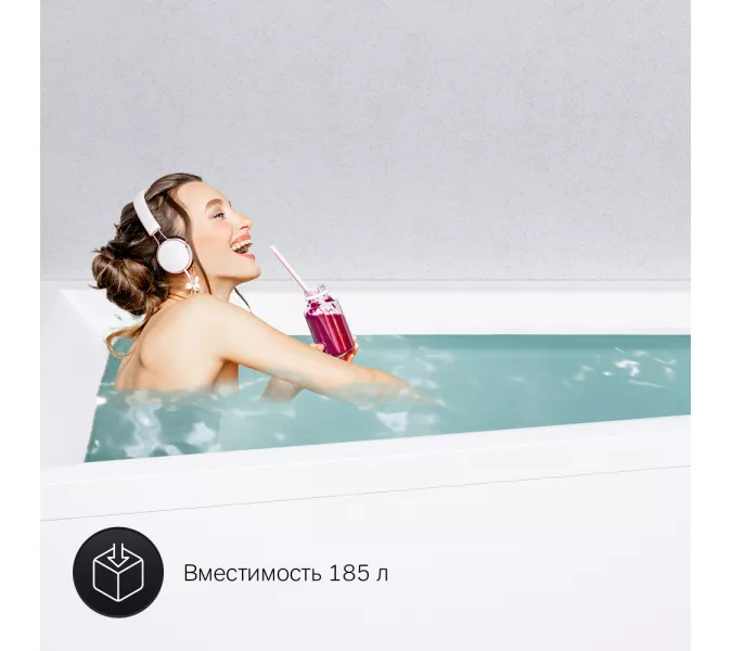 AM.PM Ванна акриловая spirit  ассиметричная 160x100, без слива/перелива, левая, Выбрать размер: 160x100, Ориентация: левая, изображение 9