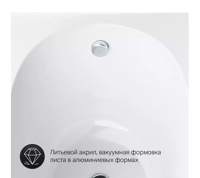 AM.PM Ванна акриловая Spirit, Выбрать размер: 170x75, изображение 7