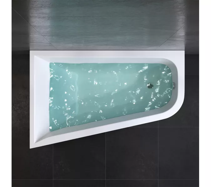 AM.PM Ванна акриловая spirit  ассиметричная 160x100, без слива/перелива, левая, Выбрать размер: 160x100, Ориентация: левая