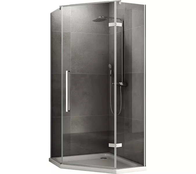 Душевой уголок ABBER Ewiges Wasser прозрачное , профиль хром, Цвет стекла: прозрачное, Цвет профиля: Хром, Выбрать размер: 80х80