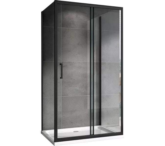 Душевой уголок ABBER Schwarzer Diamant AG30100B-S100B-S100B пристенный