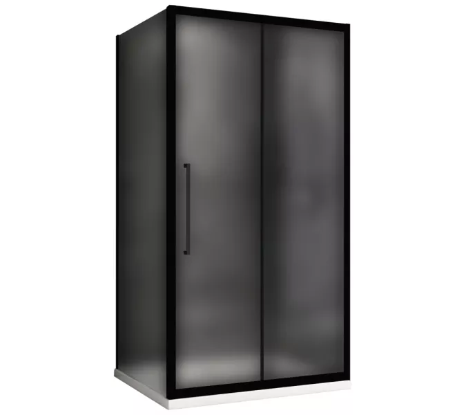 Душевой уголок ABBER Schwarzer Diamant AG30100BMH-S100BM  в угол, Цвет стекла: матовое, Цвет профиля: Черный, Монтаж: В угол, Выбрать размер: 100х100